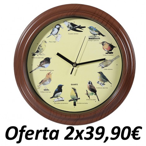 Reloj de pared con sonido de pájaros - Inicio  - WEB OFICIAL