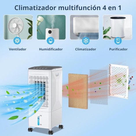 Climatizador Evaporativo con deposito de agua (6 Litros) - Teletienda - La Teletienda en casa