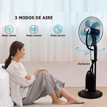 Ventilador con nebulizador y mando a distancia - Teletienda - La Teletienda en casa