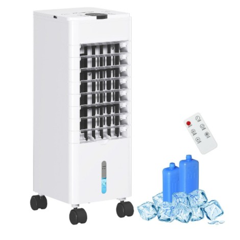Climatizador 3 en 1 Depósito 3,8L con Ventilador Humidificador y Enfriador 3 Velocidades Temporizador y Mando a Distancia - T...
