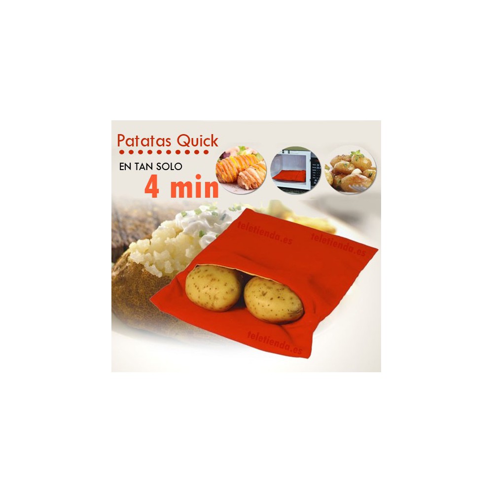 3 PCS Patata Microondas Bolsa Potato Express Pouch Lavable reutilizable Bolsa de patata de microondas Patata Express Bag Perfect Patatas Solo en 4 minutos Rojo 