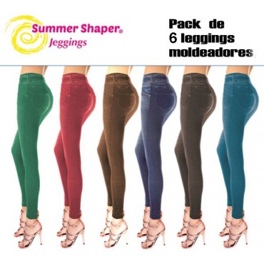Slim Jeans Summer Shaper, Pack de 6 leggings moldeadores - Teletienda - La Teletienda en casa