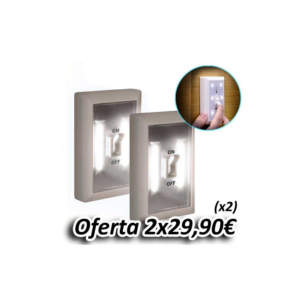 Super Luz LED Inalámbrica Interruptor (2 Unidades) - Teletienda - La Teletienda en casa