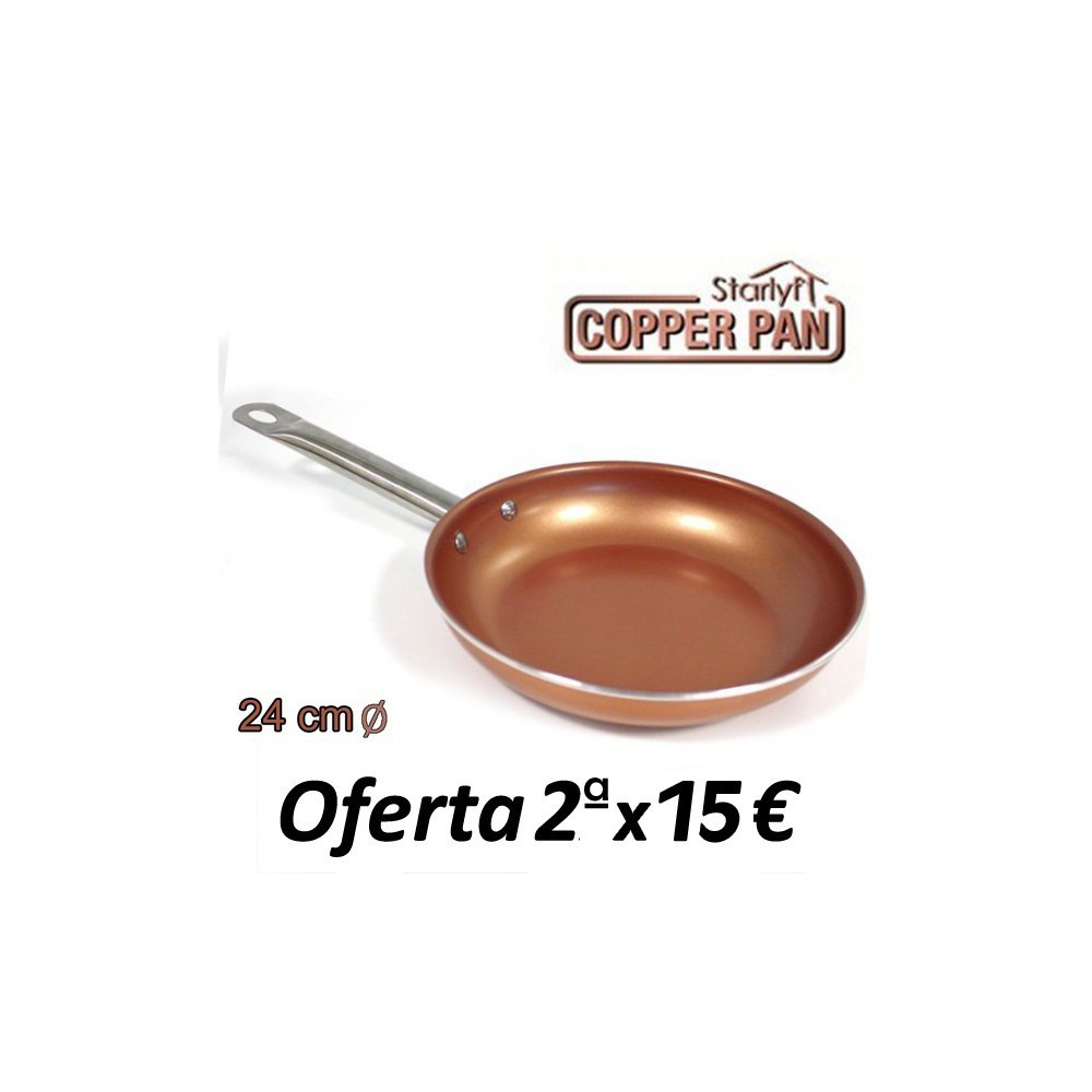 Sartén de Cobre Titanium Copper 24cm - Teletienda - La Teletienda en casa