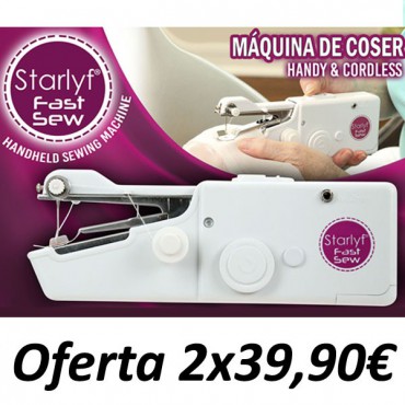 Máquina de coser portátil Starlyf Fast Sew + Set 10 bobinas - Teletienda - La Teletienda en casa