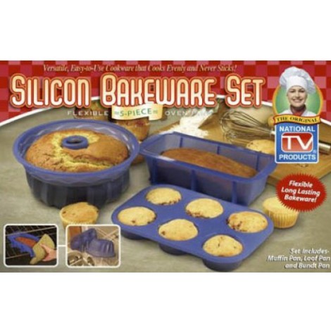Molde para Pan y Pasteles Silicon Bakeware Set - Teletienda - La Teletienda en casa