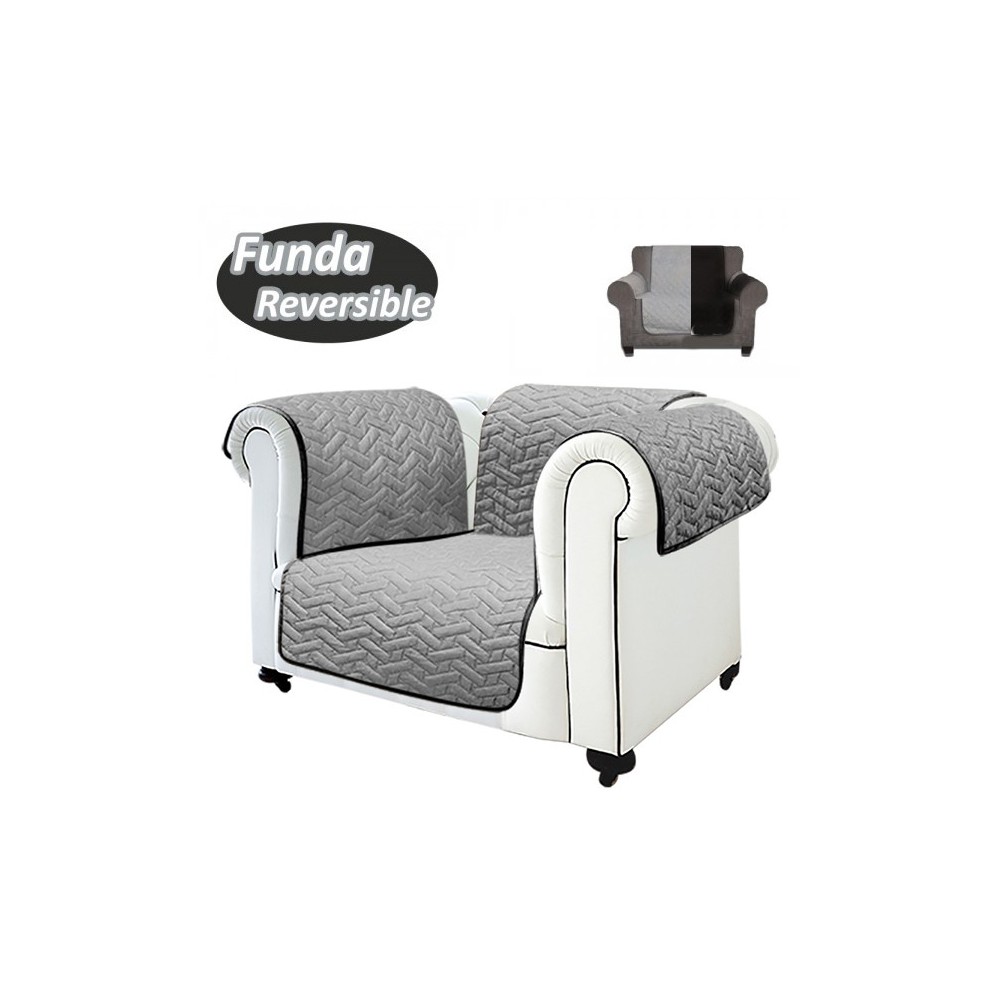 Couch Cover Funda Sillón Reversible Gris/Negro - Teletienda - La Teletienda en casa